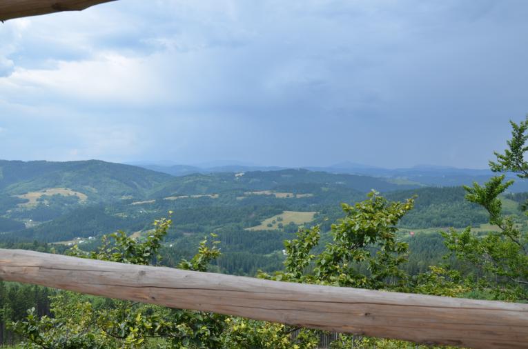 Výhled z rozhledny na Zarúbanej Kyčere