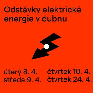 Odstávky elektřiny v dubnu 1